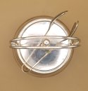 ART DECO Eiswürfelbehälter mit Silbermontur und Eiszange