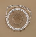 ART DECO Eiswürfelbehälter mit Silbermontur und Eiszange