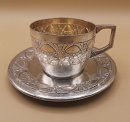 Jugendstil Kaffeetasse versilbert um 1910