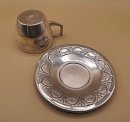 Jugendstil Kaffeetasse versilbert um 1910