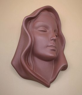 Goldscheider Terracotta Wandmaske Madonna Nr. 7831 - Adolf Prischl 1937