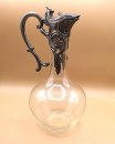 Jugendstil Karaffe / Dekanter mit versilberter Montur um 1910