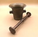 Bronze Mörser mit Stößel. ca. 1910...