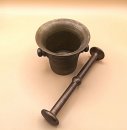 Bronze Mörser mit Stößel. ca. 1910 Apotheker Mörser