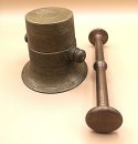 Bronze Mörser mit Stößel. ca. 1910 Apotheker Mörser