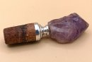 Vintage Flaschenverschluss mit natürlichem Amethyst und Naturkorken (1960er Jahre)