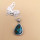 Unglaublicher Atacama Opal gefaßt in Silber + Panzerkette