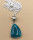 Unglaublicher Atacama Opal gefaßt in Silber + Panzerkette