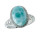 925 Silber Designer Ring mit Larimar und Topasen RG54