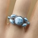925 Silber Designer Ring mit Larimar RG57