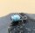 925 Silber Ohrringe mit Larimar und weißen Natur Topasen