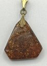 Baltischer ART DECO Bernstein Anhänger mit Kette Gold (3)