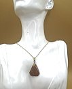 Baltischer ART DECO Bernstein Anhänger mit Kette Gold (3)
