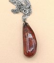 Baltischer ART DECO Bernstein Anhänger mit Kette Silber (6)