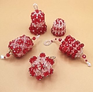 USA Weihnachtsschmuck Christbaumschmuck Baumbehang aus den 70er weiß/rot