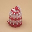 USA Weihnachtsschmuck Christbaumschmuck Baumbehang aus den 70er weiß/rot