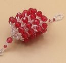 USA Weihnachtsschmuck Christbaumschmuck Baumbehang aus den 70er weiß/rot
