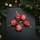 USA Weihnachtsschmuck Christbaumschmuck Baumbehang aus den 70er weiß/rot