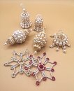 USA Weihnachtsschmuck Christbaumschmuck Baumbehang aus den 70er weiß/gold
