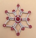 USA Weihnachtsschmuck Christbaumschmuck Baumbehang aus den 70er weiß/gold