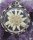800 Silber Anhänger mit Edelweiss an Kette - Vintage 50er Jahre