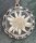 800 Silber Anhänger mit Edelweiss an Kette - Vintage 50er Jahre