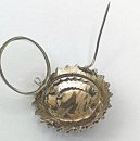 Victorianische Böhmen Granat Brosche vergoldet  um 1880