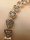 Vintage Herz Armband vergoldet  mit funkelnden Kristallen 18,5 cm