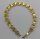 Vintage Herz Armband vergoldet  mit funkelnden Kristallen 18,5 cm