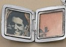835 Silber Medaillon Foto Anhänger an Kette - mit Bild von Elvis