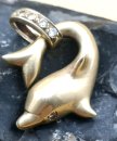585 Gold Vintage Anhänger Delphin