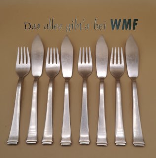 WMF Fisch Besteck Dekor 2500 Bauhaus Kurt Mayer (8 -teilig)