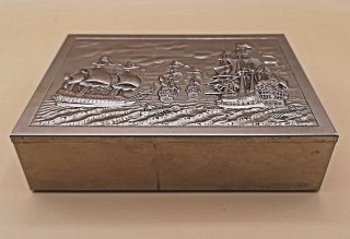 Metallbox für Schmuck, Tabak oder andere Kleinigkeiten von 1960