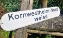 Rarität - emailliertes Bahnhof Schild Kornwestheim Nord