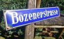 Rarität - emailliertes Straßenschild Bozenerstrasse 30/40er Jahre