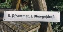 Rarität - emailliertes Namensschild  R.Pfrommer 30er...