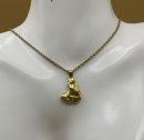 Goldnugget / Goldklumpen Anhänger aus 750 Gold mit Öse