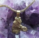 Goldnugget / Goldklumpen Anhänger aus 750 Gold mit Öse