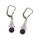 835 Silber Ohrringe Ohrstecker Ohrhänger mit Lavendel Jade