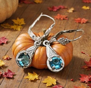 830 Silber Ohrringe Ohrstecker Ohrhänger mit blauen Spinellen