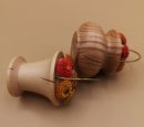 6 handgefertigten Blumenkörben / Tischkartenhalter aus dem Erzgebirge