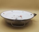 WMF Kinder-Warmhalteteller 1930er Jahre  Porzellan & vernickeltes Metall - Vintage Sammlerstück