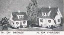 Vau-Pe Nr. 109 Einfamilienhaus 1955 - Original Modellhaus H0 - Handgefertigt aus Naturmaterialien