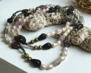 Langes Süßwasserperlen Collier 140 cm mit...