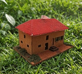 Vau-Pe Nr. ? Haus 50er  - Original Modellhaus H0 - Handgefertigt aus Naturmaterialien