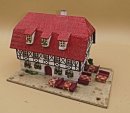 Rudolf Spitaler Nr. 455 Gasthof von 1955 – Original Modellhaus H0, handgefertigt aus Naturmaterialien