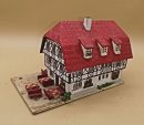 Rudolf Spitaler Nr. 455 Gasthof von 1955 – Original Modellhaus H0, handgefertigt aus Naturmaterialien