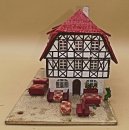 Rudolf Spitaler Nr. 455 Gasthof von 1955 – Original Modellhaus H0, handgefertigt aus Naturmaterialien