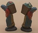 2 Lineol Figuren Bäuerinnen – Vintage Sammlerfiguren 5,5 cm, handbemalt, LINEOL gemarktet, landwirtschaftliche Miniaturen