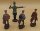 Seltene Elastolin Figuren der 30er Jahre – 4 Vintage Miniaturen: 2 Gepäckträger, 1 Reisender & 1 Verkehrspolizist, handbemalt